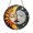 Acrylic 3.5 Inch, variant on Sun and Moon Face Design Stained Glass Style Round Window Suncatcher Decor, Celestial Art Gift for Her