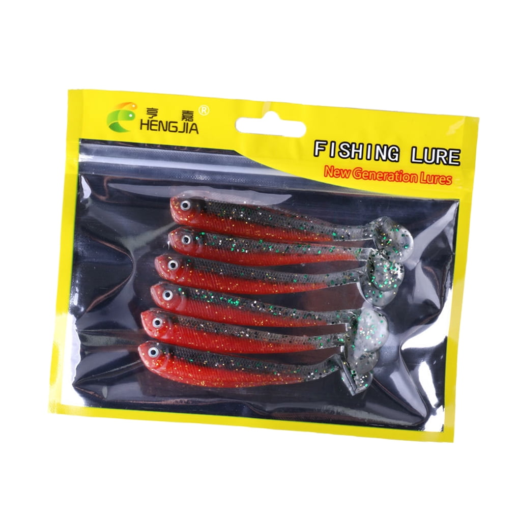 100 NEW Soft Plastic Fish Worm Fishing Lures Bait 3/4" red  Lure 