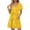 Yellow, variant on Antinious Women Fashion Summer Print Short Sleeve V-Neck Casual Breathable Dress