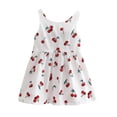 thumbnail image 1 of Summer Baby Girl Kids Sleeveless Printing Pattern Cotton Princess Tutu Dress, Wedding Christening Gown Dress, 1 of 2