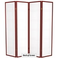 thumbnail image 7 of Red Lantern 6 ft. Tall Double Cross Shoji Screen - Rosewood - 4 Panels, 7 of 7