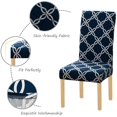 thumbnail image 2 of Printed Dining Chair Slipcovers Removable Washable Soft Spandex Elastic Installation Chair Protector Banquet Chair Seat Cover for Hotel and Wedding Ceremony (Colour22, Set of 4), 2 of 6