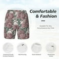 thumbnail image 5 of Lsque Mens Swim Trunks Rose Flowers Pattern - Bathing Suit Compression Liner - Beach Swim Shorts Swimwear - (S-3XL) - Stretch Quick Dry -XX-Large, 5 of 9