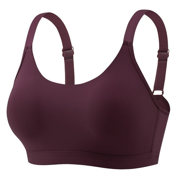 Bras for Women Women's New Plus Size No Underwire Top Bra Thin Breathable Big Breasts To Show Small Beauty Back Four Bra D
