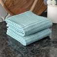 thumbnail image 6 of RITZ Royale Collection 100% Combed Terry Cotton, Oversized Kitchen Towel Set, 2-Pack, Solid, Dew, 6 of 7