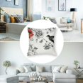 thumbnail image 5 of UPOOS Throw Pillow Cover with of Black Flowers on White Garden Roses Delphinium Decorative Pillow Case Square Pillowcase, 5 of 7