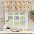 thumbnail image 2 of Fall Curtain Valances for Windows, Kitchen Valance Window Treatments Panel 2 Pack, Thanksgiving Maple Leaf Autumn Farmhouse Retro Rod Pocket Short Curtains for Bathroom Bedroom 60 x 18 Inch, 2 of 8