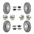 thumbnail image 1 of Transit Auto Front Rear Hub Bearings Assembly Coated Disc Brake Rotors and Ceramic Pads Kit (10Pc) for Car Volvo S60 XC70 V70 S80 - Left Right Side (Driver Passenger) KBB-112575, 1 of 11