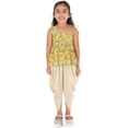 thumbnail image 1 of Ahhaaaa Kids Ethnic Cotton Jaipuri Print Frock Style Kurti with Frill Sleeves and Dhoti Style Salwar for Baby Girls, 1 of 5