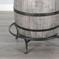 thumbnail image 5 of Pemberly Row Round Mahogany Pub Table with Wine Barrel Base in Gray, 5 of 7