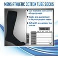 thumbnail image 5 of Yacht & Smith Big And Tall Mens Athletic Cotton Tube Socks, Wholesale Bulk Pack Referee Socks - King Size, by SOCKS’NBULK, 5 of 7