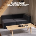 thumbnail image 5 of Meeyar Boneless Cloud Couch Modular Sectional Sofa, U Shaped with Chaise No Assembly Foam Couches for Living Room, Gray 5PCS, 5 of 9