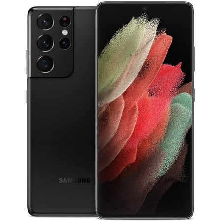 SAMSUNG Galaxy S21 Ultra 5G G998U 256GB, Black Unlocked Smartphone - Very Good Condition (Used)