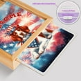thumbnail image 4 of Brittany Spaniel Patriotic Welcome for 4Th of July Independence Day Acrylic Plaque with Wood Photo Frame Box Brittany Dog Lover Gifts Idea Light Box - 00010, 4 of 5