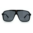 thumbnail image 3 of Mens Racer Mobster Fashion Oversize Sunglasses Black Burgundy - Black, 3 of 8