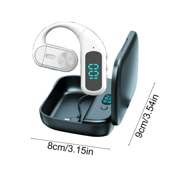 Herunwer Open Ear Bluetooth Headphones with Smart Display, True Wireless for Business and Sports