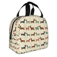 thumbnail image 2 of Fotbe Dachshund Dog Bolsa Térmica con Estampado y Forro de Aluminio Grueso Bolsa de Almuerzo con Bolsillo Frontal para Hombres y Mujeres, Ideal para Trabajo, Escuela, 2 of 8