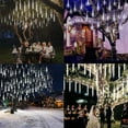 thumbnail image 3 of Zukuco Meteor Shower Lights Outdoor, 8 Tubes 30cm Falling Rain Light Icicle String Lights for Christmas Xmas Tree New Year Party Wedding Decorations(White), 3 of 5