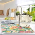 thumbnail image 2 of Yayeee Dish Drying Mat for Kitchen Counter Ultra Absorbent Easy Clean Pad 18x16", Floral Pattern, 2 of 7