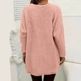 thumbnail image 6 of Plus Size Loose Tops for Women Zaewscy Women's Fashion Solid Color Long Sleeve Winter Leisure Elegant Top Pink XXL, 6 of 6