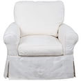 thumbnail image 3 of Sunset Trading Horizon Cotton Slipcover for Box Cushion Chair in Warm White, 3 of 4