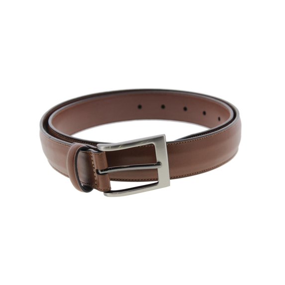 Perry Ellis Mens Timothy Leather Textured Casual Belt Brown 40