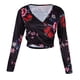 thumbnail image 1 of de Floral Estampado Mujeres Cuello V Ropa Deshierbe METRO, 1 of 9