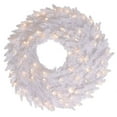 thumbnail image 2 of Vickerman 30" White Fir Artificial Christmas Wreath, Warm White Dura-Lit LED lights, 2 of 2