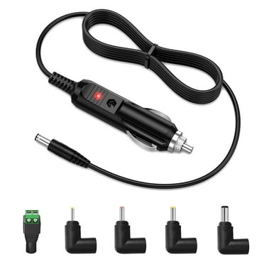 TKDY 12V Car Charger Power Adapter, for Portable DVD Player Replacement Car Cigarette Cord for GPS Camera Router CD Player Speakers Breast Pump Label Maker Power Cord on the Cars, Trucks, Buses etc