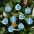 thumbnail image 3 of KOYPTL 9 Pcs Delicated Christmas Balls Ornaments Set 3.14 Inch Painted Christmas Tree Ornaments Plastic Shatterproof Xmas Hanging Ornaments Christmas Decorations for Xmas Tree Home Decor Blue, 3 of 7