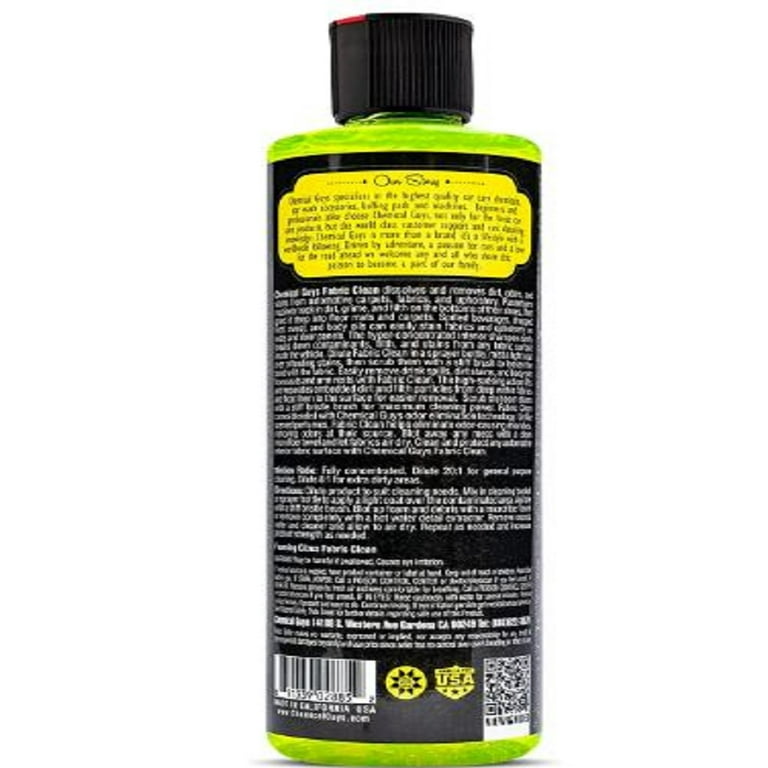  Chemical Guys CWS20316 Foaming Citrus Fabric Clean Carpet &  Upholstery Cleaner (Car Carpets, Seats & Floor Mats), Safe for Cars, Home,  Office, & More, 16 fl oz, Citrus Scent : Everything