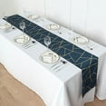 Efavormart 9 Ft Metallic Gold/Navy Blue Foil Geometric Pattern Blush ...