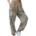 thumbnail image 2 of Pantalon Grand de Sport d'Été pour Femmes Mode Imprimé Décontracté Ample Long, 2 of 5