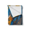 thumbnail image 2 of Fantasy Soft Flannel Fleece Throw Blanket, Tiger in City Streets Narrow Walls Digital Wilderness Jungle Savannah, Cozy Plush for Indoor and Outdoor Use, 50" x 70", Orange Blue, by Ambesonne, 2 of 5