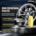 thumbnail image 4 of 80g Aluminum Alloy Wheel Hub Scratch Repair Paste, Oxidation Yellowing Removal Rim Polish Care Wax with Sponge, Restores Mirror Shine, 4 of 9