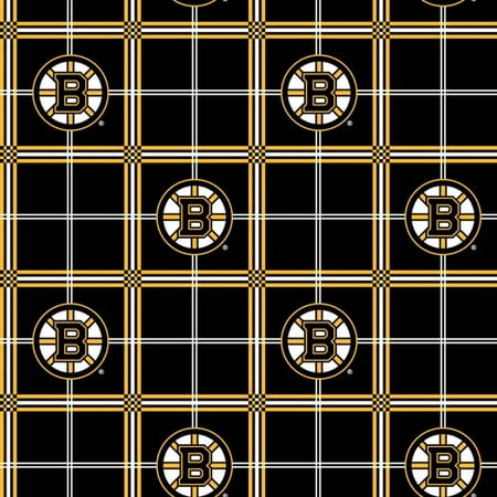 Boston Bruins Flannel Fabric-Sold By The Yard