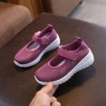 thumbnail image 2 of YOUYEDIAN Orthopedic Shoes for Toddler Girls Hollow out Mary Jane Shoes Breathable Soft-Soled Dance Flats (Purple, 5 Big Kid), 2 of 5