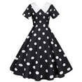 SGQSRQJ Womens Summer Dresses Women Vintage Dot Short Sleeve Casual