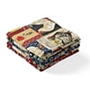David Textiles 18" x 21" 100% Cotton Counrty Lane, Multi-color, for Quilting & Sewing, 5 Pieces