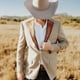 thumbnail image 1 of Traje casual ajustado para hombre Traje de vaquero Traje formal Traje casual ajustado, 1 of 5