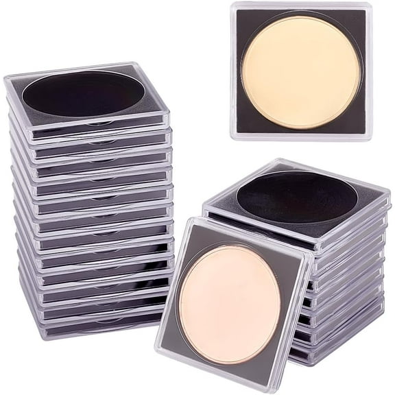 20pcs Coin Holder 2x2inch Coin Cases for Collectors Coin Display Cases with Adjustable Gaskets Sliver Dollar Coin Snap Holder Coin Sleeves Organizers for Coin Collection Protector for making