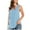 Sky Blue-11, variant on Sentuca Womens Oversized Sexy Tops Sleeveless Solid Color T Shirts Hawaiian Shirt Red 5XL