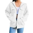 thumbnail image 2 of LIaqionyy Women's Hoodie Sweatshirt Casual Zip up Jacket Oversized Sweatshirts with Pocket Fall School Fashion Outfits, 2 of 4