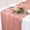 Pink, variant on Boho Gauze Table Runner Sheer Crinkle Wedding Party Decor Tablecloth 35x118 Inch Polyester Fabric Runner 1 Piece