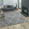 thumbnail image 2 of Gertmenian Thayer Diamond Shag Checkered Gray Indoor Area Rug, 8x10, 2 of 6