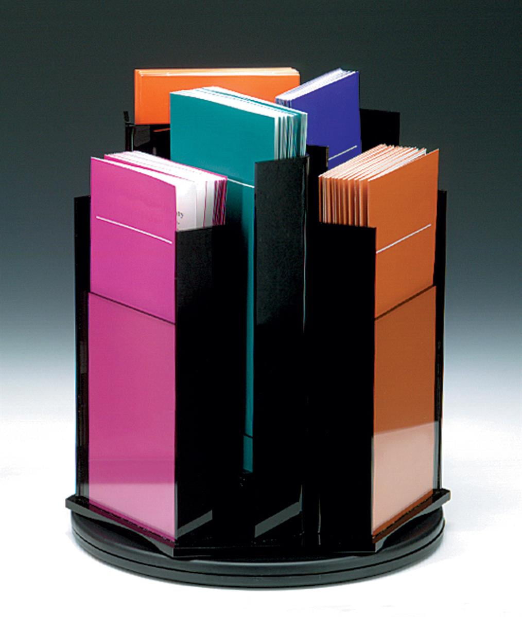 Countertop Literature Stand with Rotating Design for 4x9 Brochures, 6