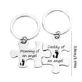 thumbnail image 4 of Mamá papá de un ángel de acero inoxidable clave rompecabezas de letras regalo de los padres Personalidad, 4 of 8