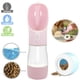 thumbnail image 1 of Bebedero para perros para viajes con recipiente para comida y cuenco para agua, cuenco de viaje, color rosa, 1 of 7