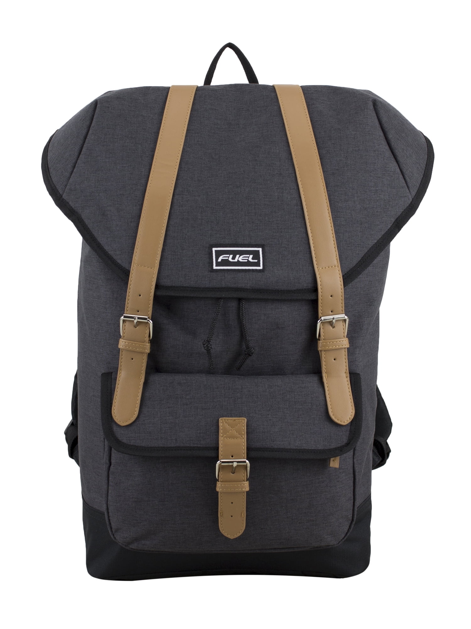 Fuel Unisex Top Loading Dual Buckle Backpack, Dark Gray