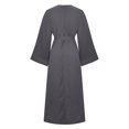 thumbnail image 4 of Fesfesfes Women Dress Loose Robe Casual Dress Foundation Solid Color Large Dress Round Neck Long Sleeve Dress Tops on, 4 of 7